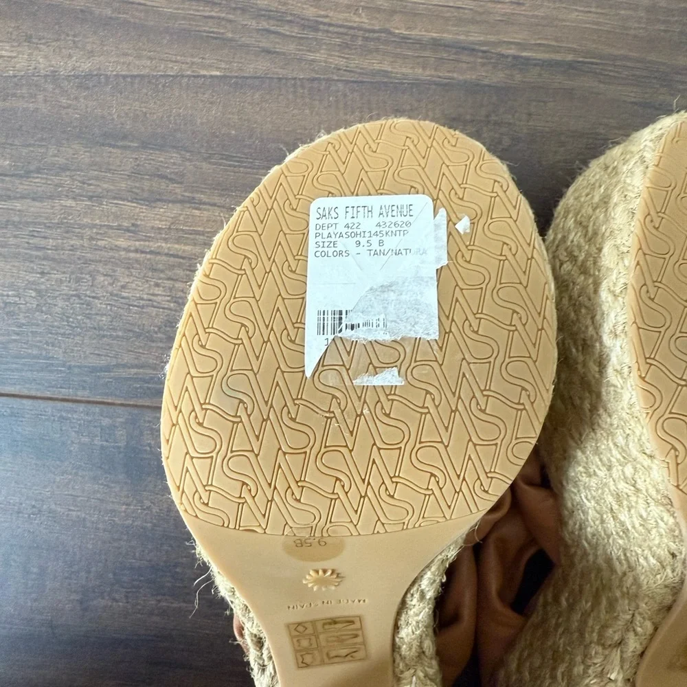 Stuart Weitzman Leather Knotted Espadrille Sandal